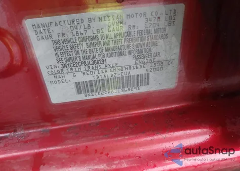 2018 Nissan Versa Note Sv из США, поврежденный, VIN 3N1CE2CP8JL368291